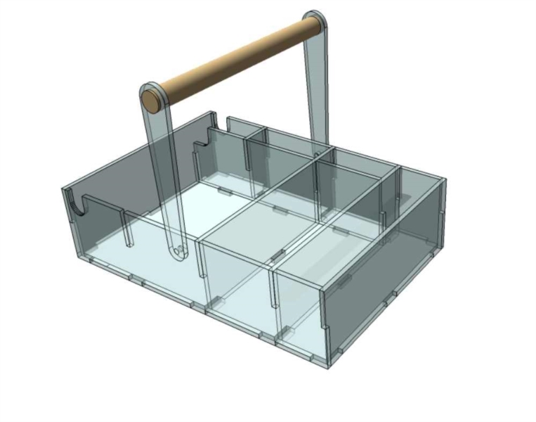 cestino plexiglass